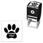 De peul drukt met Dank u Bericht Zelfinktende Stempel (In situ)