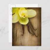 De Peulen en de Bloem van de vanille over Houten Briefkaart (Voorkant / Achterkant)