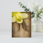 De Peulen en de Bloem van de vanille over Houten Briefkaart (Staand voorkant)