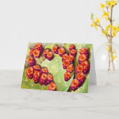 De peulen van de cactus kaart (Gele Bloem)