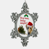 De Pewter Ornament van het Naughty Lab (Links)