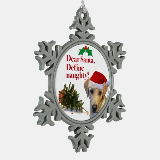 De Pewter Ornament van het Naughty Lab (Links)