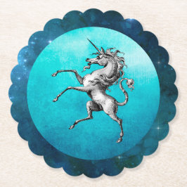 De Pewter Unicorn Kartonnen Onderzetters