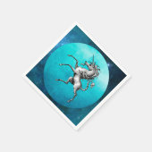 De Pewter Unicorn Servet (Hoek)