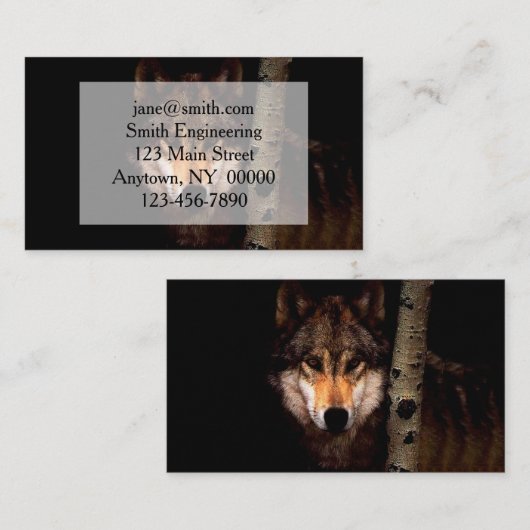 De Phantom Wolf Visitekaartje (Voorkant / Achterkant)