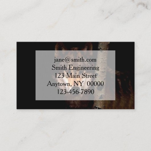 De Phantom Wolf Visitekaartje (Voorkant)