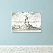 De Pharos Alexandrië, bord 9 van "Entwurf ei Canvas Afdruk (Insitu (Houten vloer))