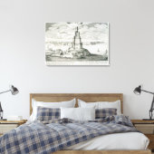 De Pharos Alexandrië, bord 9 van "Entwurf ei Canvas Afdruk (Insitu (Slaapkamer))