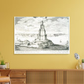 De Pharos Alexandrië, bord 9 van "Entwurf ei Canvas Afdruk (Insitu (Woonkamer))