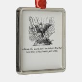 De Phoenix die uit zijn as voortkomt Metalen Ornament (Rechts)