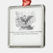 De Phoenix die uit zijn as voortkomt Metalen Ornament (Links)