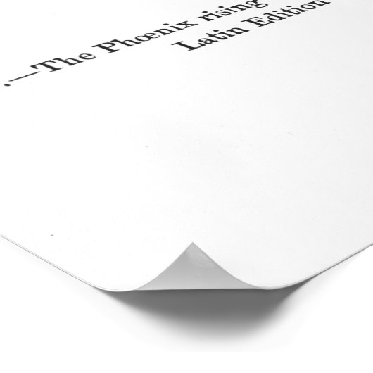 De Phoenix die uit zijn as voortkomt Poster (Hoek)