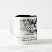 De Phoenix die uit zijn as voortkomt Tweekleurige Koffiemok (Voorkant links)