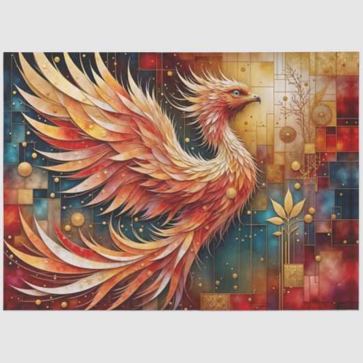 De Phoenix in de sterren Tissuepapier (Voorkant)