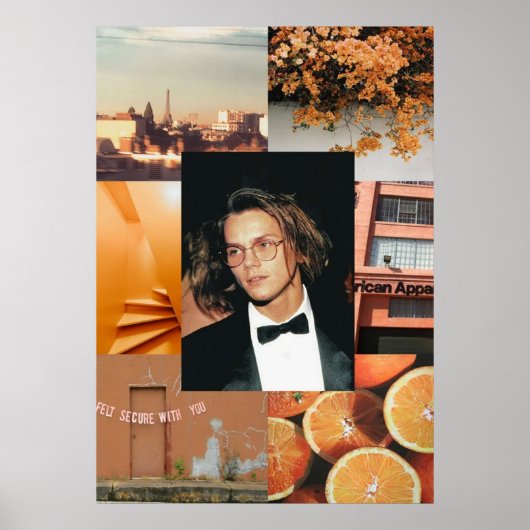 De Phoenix Oranje esthethetisch Poster (Voorkant)