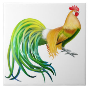 De Phoenix Rooster Tile Tegeltje