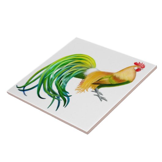 De Phoenix Rooster Tile Tegeltje (Zijkant)