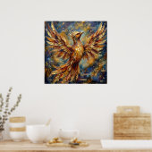 De Phoenix van Gouden Vernieuwing Wandkunst Poster (Keuken)