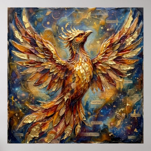 De Phoenix van Gouden Vernieuwing Wandkunst Poster (Voorkant)
