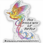 De Phoenix van Tik Tok Vinyl Decal Sticker (Voorkant)