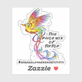 De Phoenix van Tik Tok Vinyl Decal Sticker (Vel)