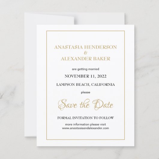 De PHOTO VAN de begroting bewaart de DATUM uitnodi (Achterkant)