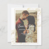 De PHOTO VAN de begroting bewaart de DATUM uitnodi (Voorkant)