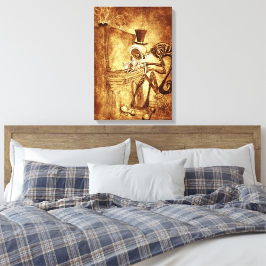 De pianist canvas afdruk (Insitu (Slaapkamer))