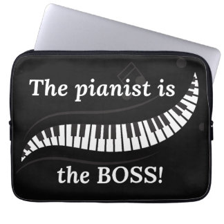 De pianist is de BOSS Laptophoes Laptop Sleeve