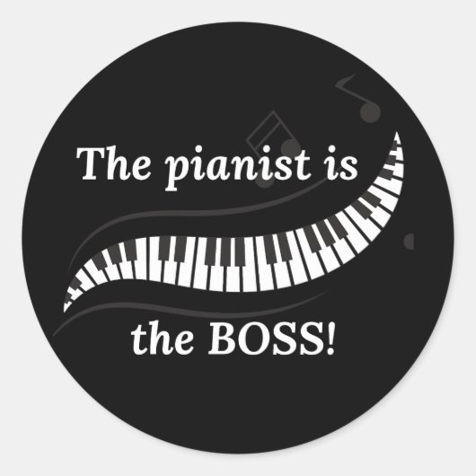 De pianist is de BOSS Stickers (Voorkant)