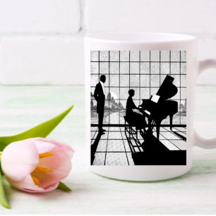 De pianist koffiemok