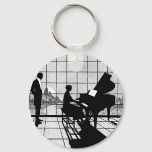 De pianist sleutelhanger