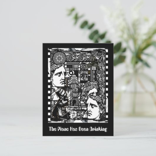 De piano Drink Briefkaart (Staand voorkant)