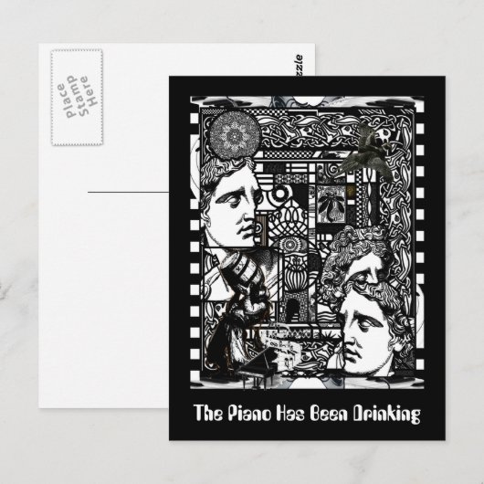 De piano Drink Briefkaart (Voorkant / Achterkant)
