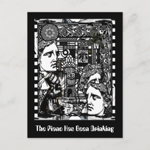 De piano Drink Briefkaart