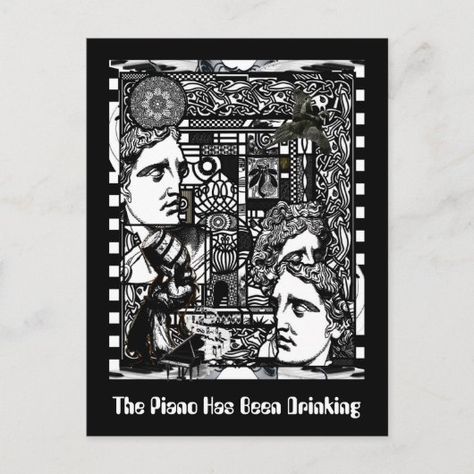De piano Drink Briefkaart (Voorkant)