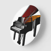 de piano polijst zwarte ronde klok (Hoek)