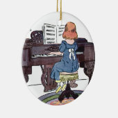 De piano praktiseren keramisch ornament (Rechts)