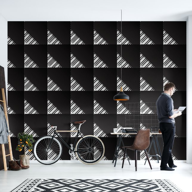 De Piano Shelf Gladde Peel en Stick Wallpaper Behang (Woonkamer)
