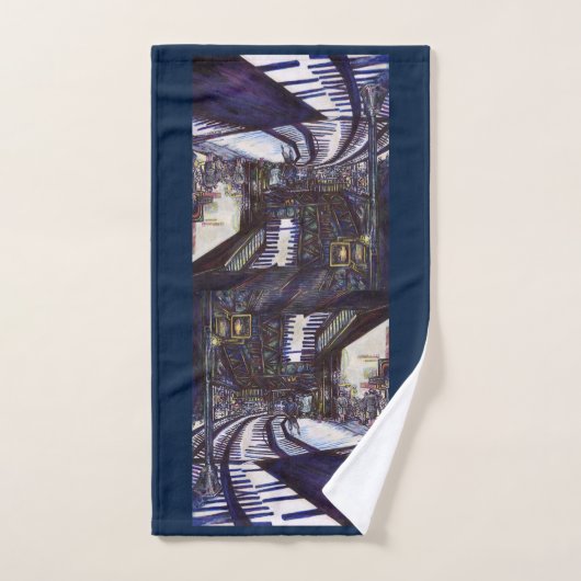 De piano stofzuigen bad handdoek (Handdoek)