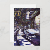 De piano stofzuigen bedankkaart (Voorkant / Achterkant)