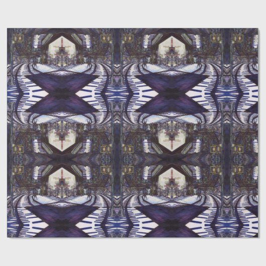 De piano stofzuigen cadeaupapier (Vlak)