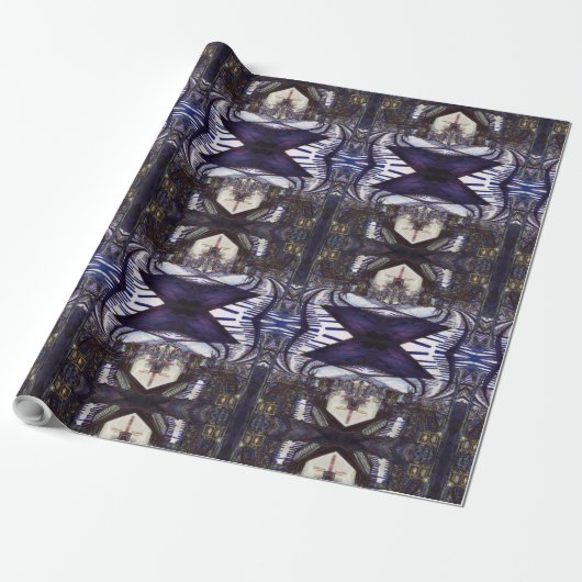 De piano stofzuigen cadeaupapier (Uitgerold)