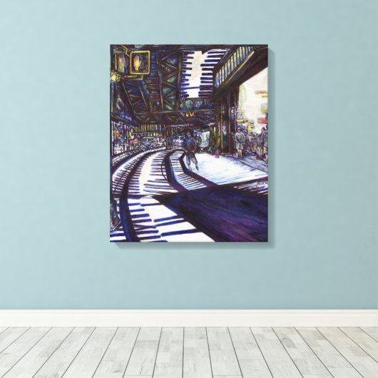 De piano stofzuigen canvas afdruk (Insitu (Houten vloer))