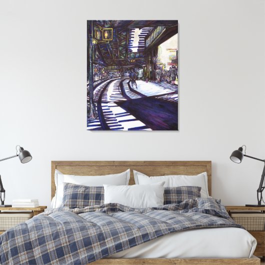 De piano stofzuigen canvas afdruk (Insitu (Slaapkamer))