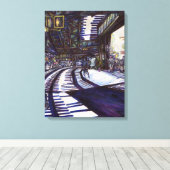 De piano stofzuigen canvas afdruk (Insitu (Houten vloer))