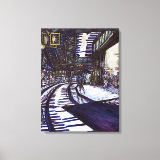 De piano stofzuigen canvas afdruk (Voorkant)