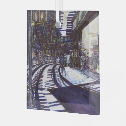 De piano stofzuigen glas ornament (Voorkant links)