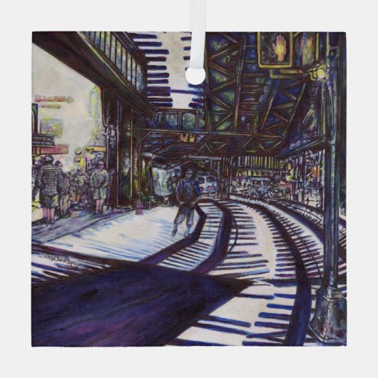 De piano stofzuigen glas ornament (Achterkant)