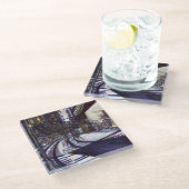 De piano stofzuigen glazen onderzetter (Schuin)